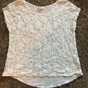 White lace shirt